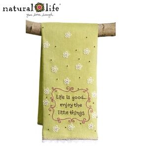 Natural Life Linen ‘Life is Good’ Tea Towel
